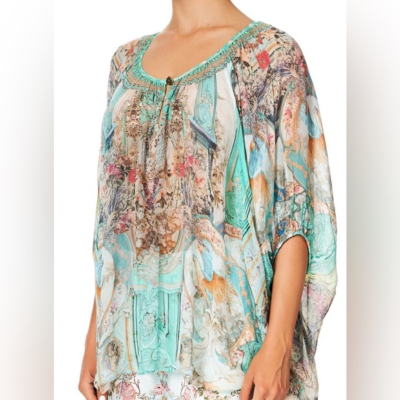 Camilla Silk Crepe Blouse With Keyhole Front, I Dream Of Marie - Picture 4 of 4